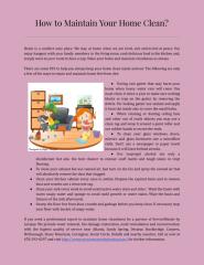 How to Maintain a Home Clean.pdf