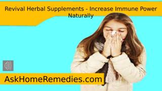 Revival Herbal Supplements - Increase Immune Power Naturally.pptx